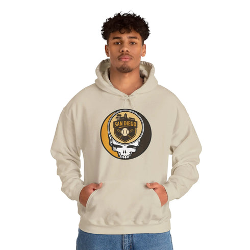 Grateful Dead - San Diego Padres Stealie Grateful Dead Unisex Heavy Blend Hoodie - MLB - StealieShop